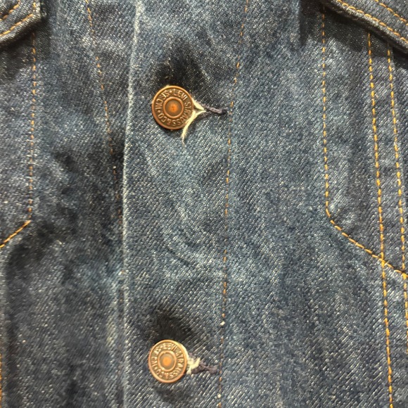 Levi Strauss Co Denim Trucker Jacket Blue Size 46 Womens XL Vintage Made in USA - Picture 6 of 8